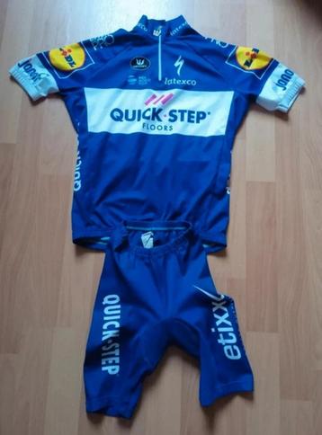 Fietstop tenue en shorts broek kindermaat 10 Quick-Step beschikbaar voor biedingen