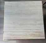 Massieve travertin tafel (100kg), Huis en Inrichting, Ophalen, 50 tot 100 cm, 50 tot 100 cm, Zo goed als nieuw