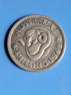 1948 Australie 1 shilling en argent George VI, Timbres & Monnaies, Monnaies | Océanie, Envoi, Monnaie en vrac, Argent