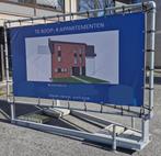 Stalen reclameframe voor 2 spandoeken, Doe-het-zelf en Bouw, Metalen, Ophalen, Zo goed als nieuw, Overige metalen