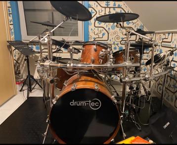 Elektronische drum Drum-tec pro S 4 in bubinga hout, Enlèvement, Utilisé, Autres marques, Électronique