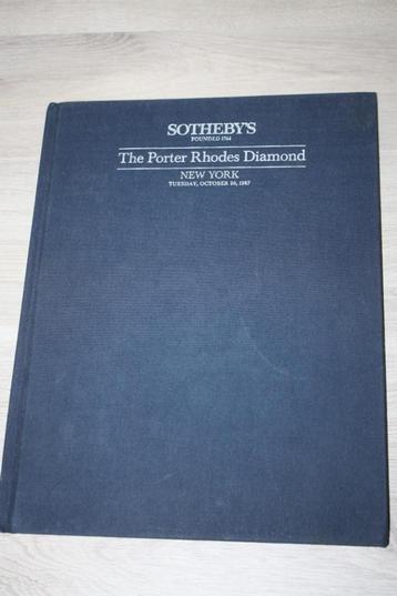 Sotheby's The Porter Rhodes Diamond , New York 1987 boek beschikbaar voor biedingen