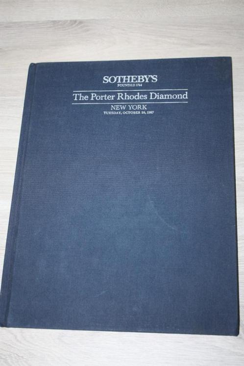 Sotheby's The Porter Rhodes Diamond , New York 1987 boek, Boeken, Catalogussen en Folders, Gelezen, Catalogus, Ophalen of Verzenden