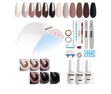 Kit nail art - LED lamp + 12 gel nagellack + nail polish set beschikbaar voor biedingen