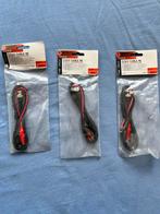 3 x Velleman Coax kabel 1m BNC male + 2 krokodillenklemmen, Ophalen of Verzenden, Nieuw