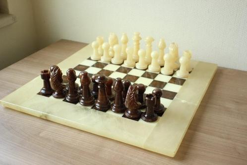 Groot marmeren schaakbord, Hobby en Vrije tijd, Gezelschapsspellen | Bordspellen, Gebruikt, Ophalen of Verzenden