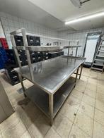 Professionele inox werktafel Hakvoort 210cm horeca, Enlèvement, Utilisé, Mobilier en inox