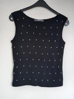 Pull CAROLL noir, avec incrustations métalliques argentées, Ophalen of Verzenden, Nieuw, Zwart, Zonder mouw