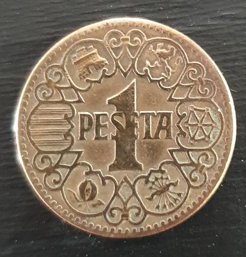 1 peseta van Spanje van 1944, Postzegels en Munten, Munten | Europa | Niet-Euromunten, Losse munt, Ophalen of Verzenden