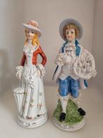 2 oude beeldjes dame en heer, Antiek en Kunst, Antiek | Porselein, Ophalen of Verzenden