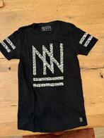 Zwarte T-shirt met luipaardprint – maat S, Enlèvement ou Envoi, Neuf, Taille 46 (S) ou plus petite, Noir