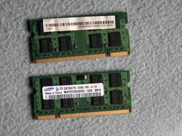 Ordinateur portable Samsung 2 Go (2 x) 2Rx8 PC2-5300S, Enlèvement ou Envoi, Comme neuf, DDR2, 2 GB