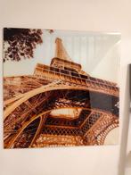 Canvas op glas 80×80 Eiffeltoren Parijs, Ophalen