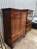 2 engelse mahonie kasten, Antiek en Kunst, Ophalen