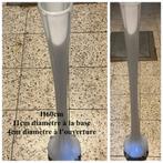 Long vase soliflore en verre blanc neuf, Ophalen, Nieuw, Wit, Glas