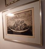 René de Coninck eau forte/aquatinte -3 hommes dans un bateau, Enlèvement ou Envoi