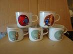 5 porseleinen mokken - Tintin - Hergé, Verzamelen, Ophalen of Verzenden, Zo goed als nieuw, Overige typen