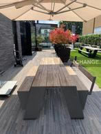 Extremis Hopper 300 cm picknicktafel incl. rugleuning Earth, Ophalen, Zo goed als nieuw, Rechthoekig, Hout