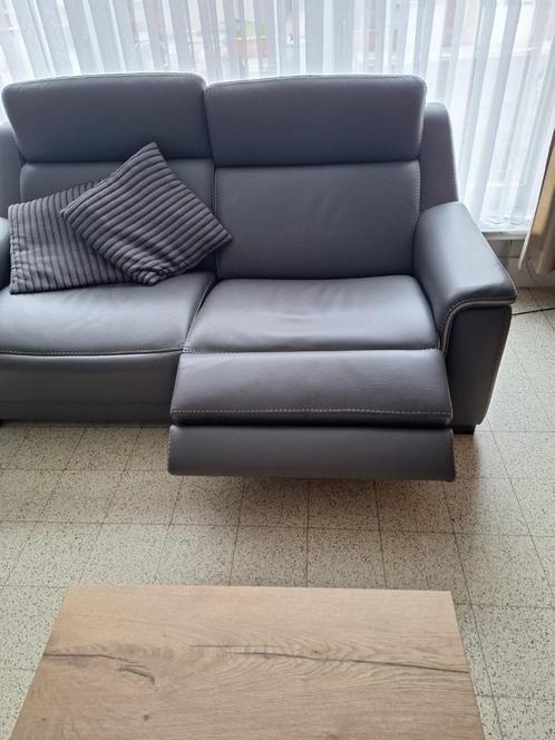 Lederen salon, Huis en Inrichting, Fauteuils, Zo goed als nieuw, Leer, Ophalen