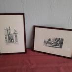 2 Etsen Brugge en Watermolen. genummerd., Antiek en Kunst, Kunst | Etsen en Gravures, Ophalen of Verzenden