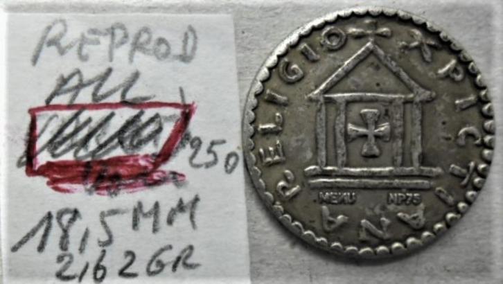 Token Denarius karolvs verbeterde 18,5 mm Duitse reproductie, Postzegels en Munten, Penningen en Medailles, Zilver, Ophalen of Verzenden