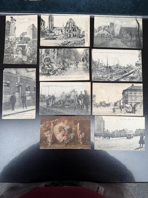 17 postkaarten WOI de grootte oorlog. 1916-1922, Verzamelen, Postkaarten | België, Gelopen, Voor 1920, Ophalen of Verzenden