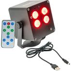 4 x 3 Wat RGB Led Wash Effect in zakformaat op Accu, Muziek en Instrumenten, Licht en Laser, Ophalen of Verzenden, Nieuw