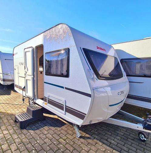 Dethleffs cjoy 410, Caravans en Kamperen, Caravans, Bedrijf, tot en met 4, 750 - 1000 kg, Treinzit, Dethleffs, Dwars-stapelbed
