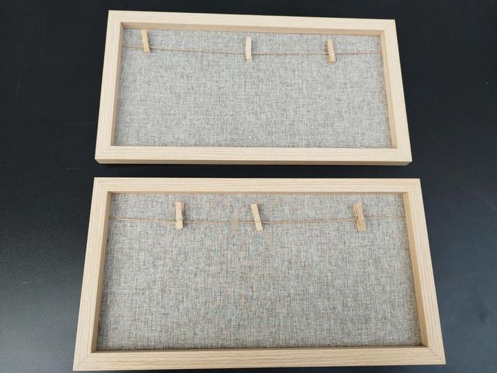Cadre photo en bois avec clips - lot de 2, Maison & Meubles, Accessoires pour la Maison | Décorations murale, Envoi