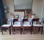 Prachtige vintage brutalist stoelen set van 4, Enlèvement