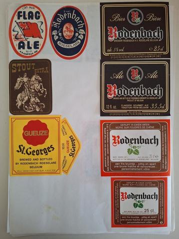 Map met 52 bieretiketten brouwerij Rodenbach Roeselare  beschikbaar voor biedingen