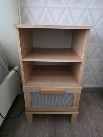 Lot de 2 tables de chevet IKEA ANEBODA – bois clair, Enlèvement, Comme neuf, Bois