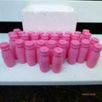 30 roze flacons met schroefdop, Gebruikt, Materiaal, Verzenden