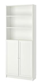 BILLY/OXBERG Boekenkast met deuren, wit, 80x30x202 cm, 50 tot 100 cm, 25 tot 50 cm, Zo goed als nieuw, 200 cm of meer