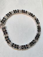 Antieke armband met saffieren en diamanten, Enlèvement ou Envoi, Argent, Bracelet, Avec pierre précieuse