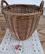 Rieten mandje, prullenbak, bloempot, brei / haak mandje, Antiek en Kunst, Curiosa en Brocante, Ophalen of Verzenden