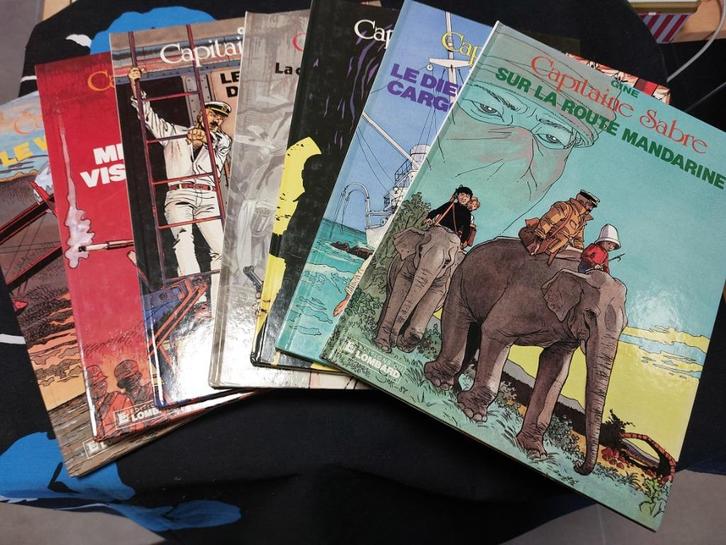 CAPITAINE SABRE - Série complète (7 vol) - TBE - EO, Boeken, Stripverhalen, Gelezen, Complete serie of reeks, Ophalen of Verzenden