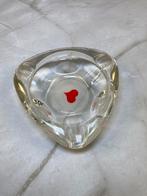 Cendrier en verre avec motif de cœur rouge, Enlèvement ou Envoi