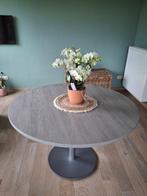 Eettafel rond met blauw/grijze schakering, Huis en Inrichting, Tafels | Eettafels, Ophalen, Zo goed als nieuw, Vier personen, Rond