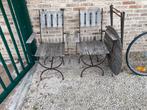 Bistro tafeltje en 2 stoeltjes, Tuin en Terras, Tuinsets en Loungesets, Ophalen, Gebruikt, Hout, 2 zitplaatsen