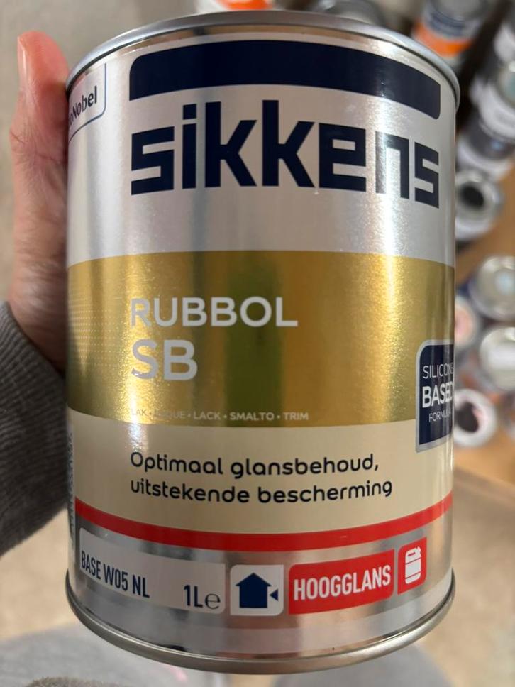 Sikkens rubbol SB grijsgroene lak 1liter, Hobby en Vrije tijd, Knutselen, Nieuw, Materiaal, Ophalen of Verzenden