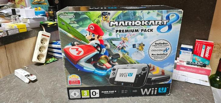 Wii U zwart in doos, Games en Spelcomputers, Spelcomputers | Nintendo Wii U, Gebruikt, Ophalen of Verzenden