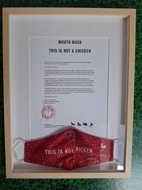 Originele Koen Van Mechelen! " Mouth Mask ", Antiek en Kunst, Kunst | Litho's en Zeefdrukken, Ophalen of Verzenden