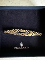 Maserati unisex armband, Handtassen en Accessoires, Ophalen of Verzenden, Nieuw, Goud, Staal
