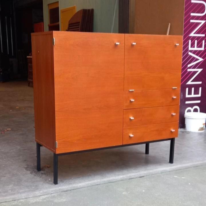 Vintage Pierre Guariche Meurop dressoir model 1293 Teakhout, Huis en Inrichting, Woonaccessoires | Overige, Zo goed als nieuw