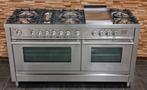 🔥Luxe Fornuis Boretti 150 cm rvs 8 pits Frytop 2 ovens, 60 cm of meer, 5 kookzones of meer, Vrijstaand, Energieklasse A of zuiniger