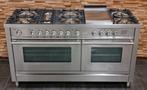 🔥Luxe Fornuis Boretti 150 cm rvs 8 pits Frytop 2 ovens, Elektronische apparatuur, Fornuizen, 60 cm of meer, Energieklasse A of zuiniger