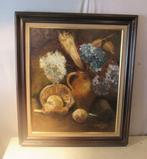 Mooi Geschilderd werk 'bloemen en fruit' - gesigneerd, Antiek en Kunst, Ophalen of Verzenden
