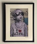 BANKSY: ingelijste litho met certificaat, Antiek en Kunst, Kunst | Litho's en Zeefdrukken
