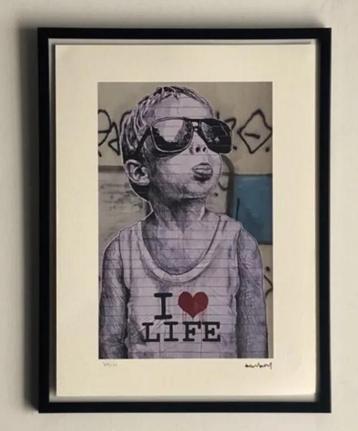BANKSY: ingelijste litho met certificaat beschikbaar voor biedingen